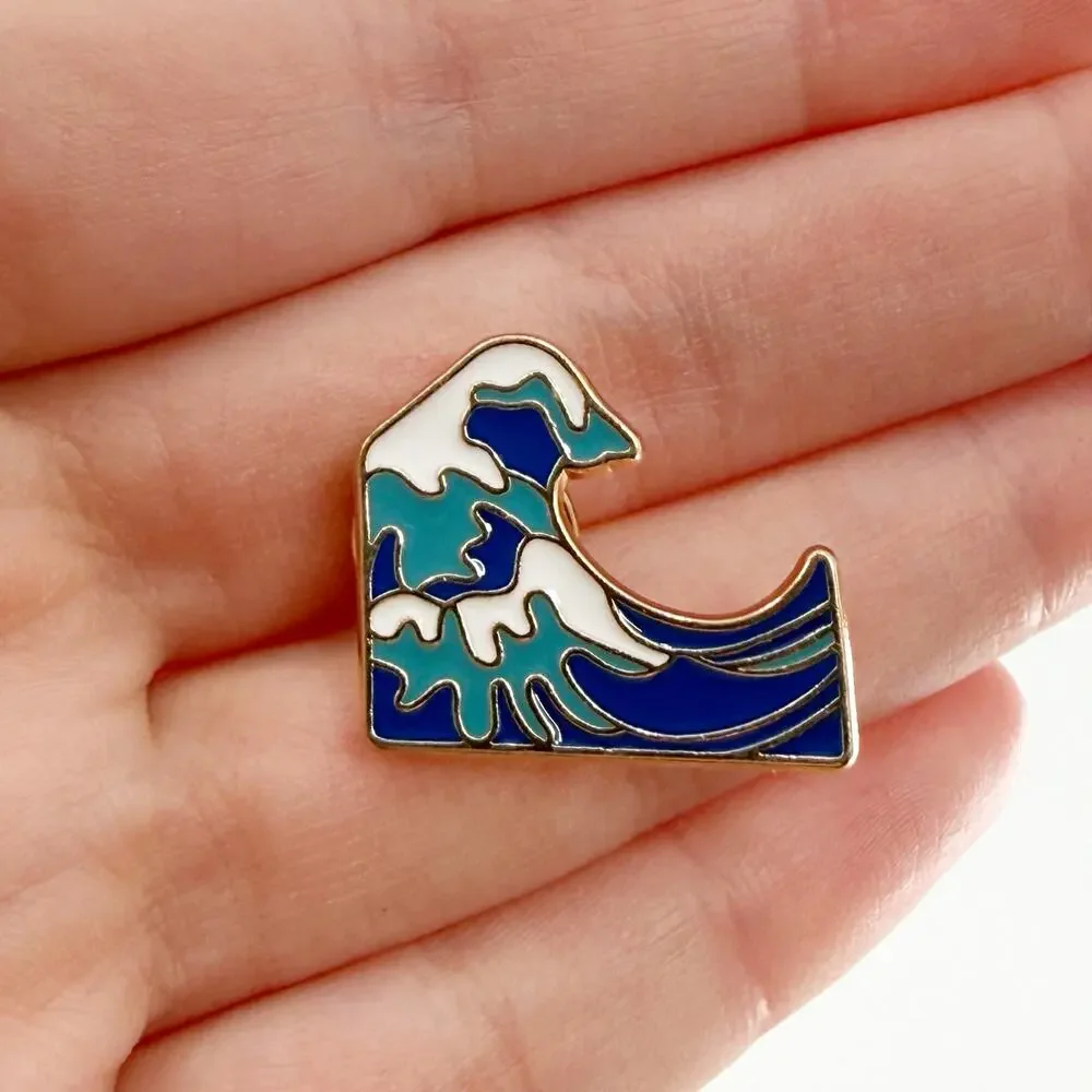 Ocean Wave Enamel Pin